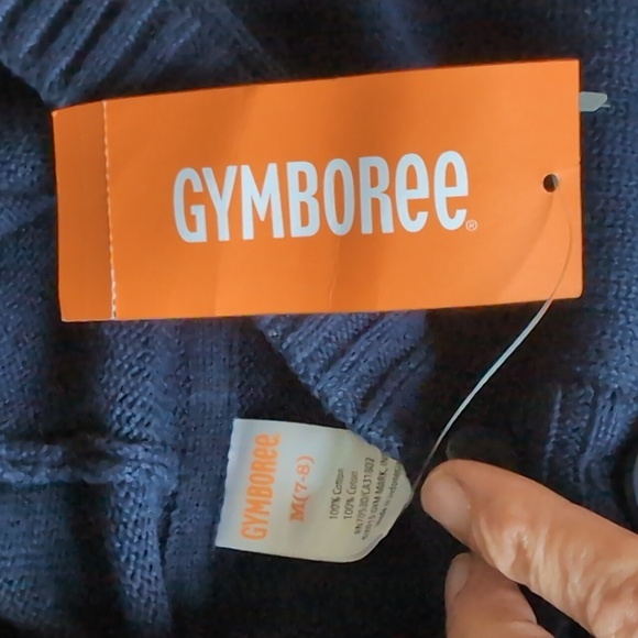 NWT Navy Striped Hooded Sweater - Picture 2 of 5